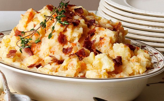 AIP Bacon Mashed Sweet Potatoes