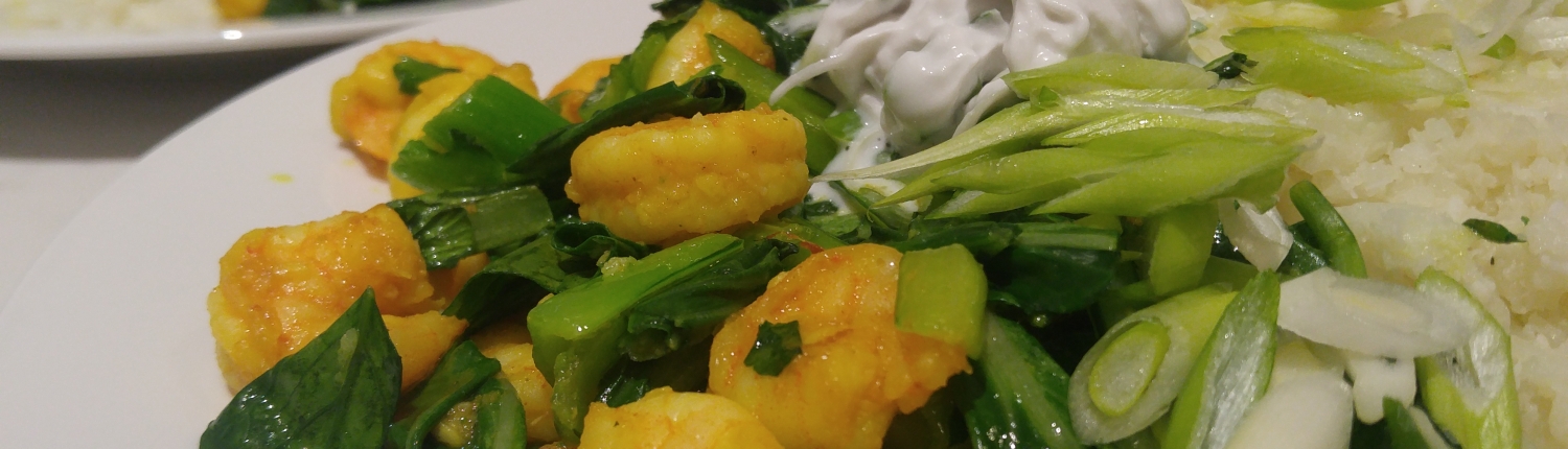 Tandoori Shrimp & Kale Bowl - aiprecipecollection.com AIP Indian Fusion Cookbook