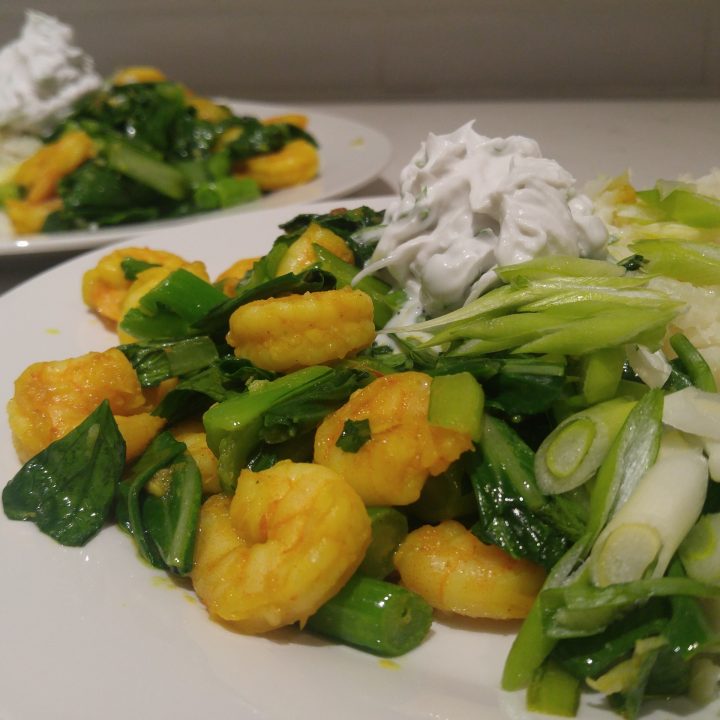Tandoori Shrimp & Kale Bowl - aiprecipecollection.com AIP Indian Fusion Cookbook