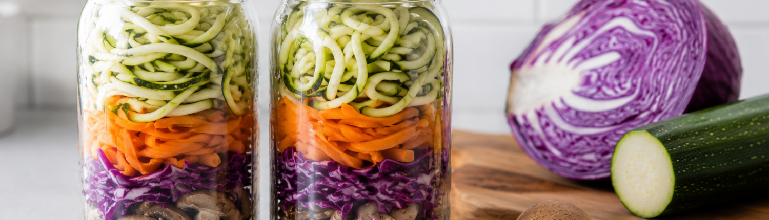 AIP Mason Jar Zoodle Meal Prep - Paleo AIP aiprecipecollection.com